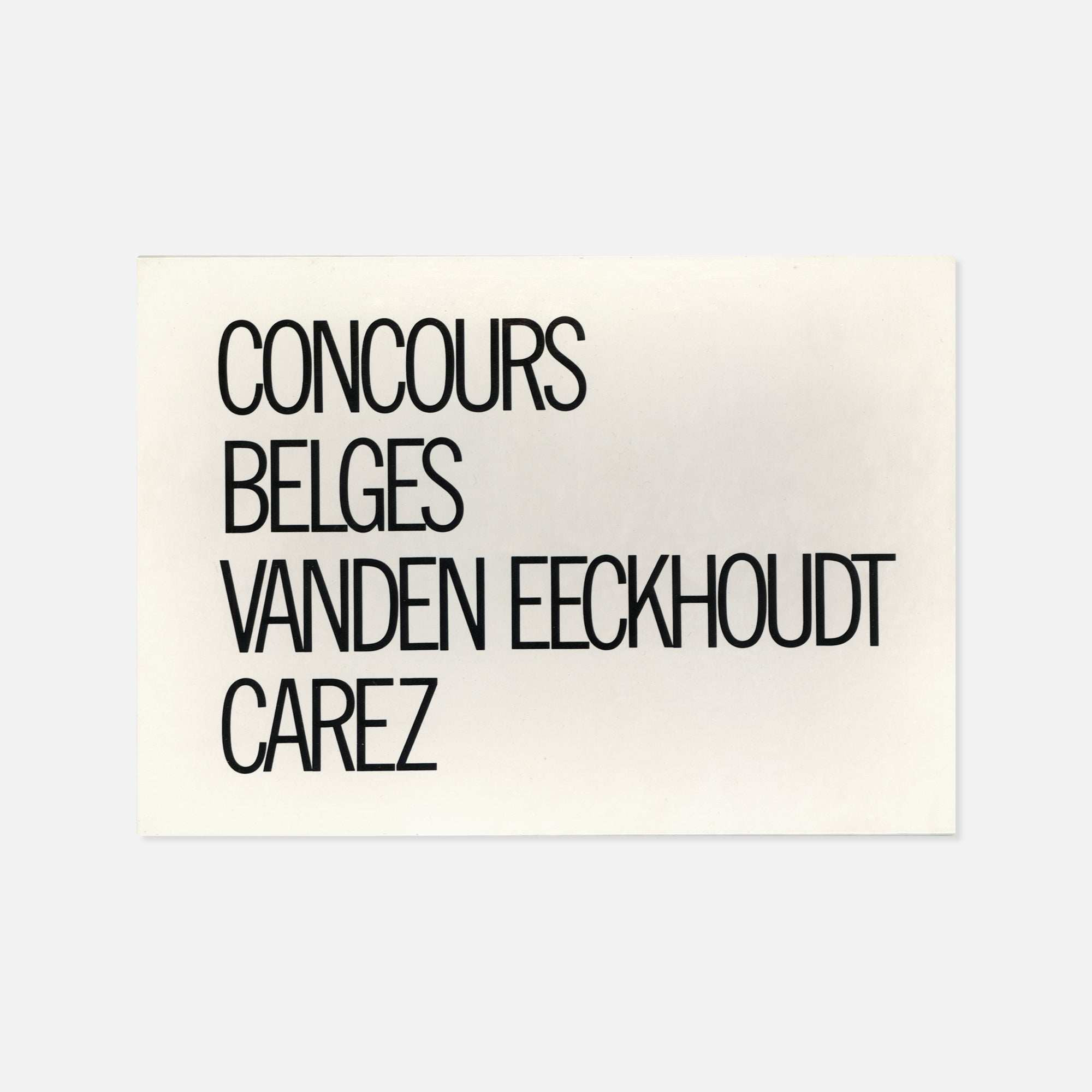 Michael Vanden Eeckhoudt — Concours Belges