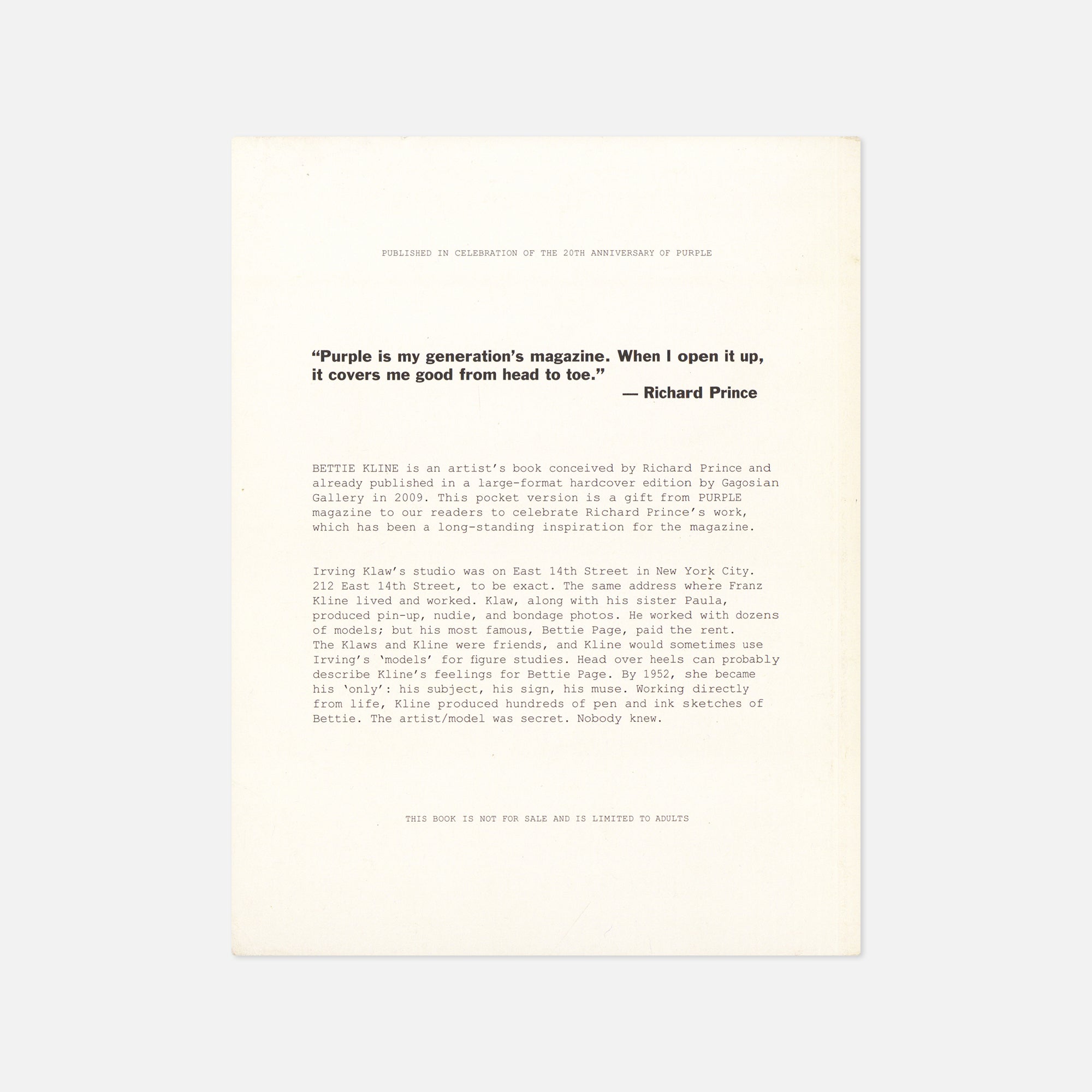 Richard Prince — Bettie Kline