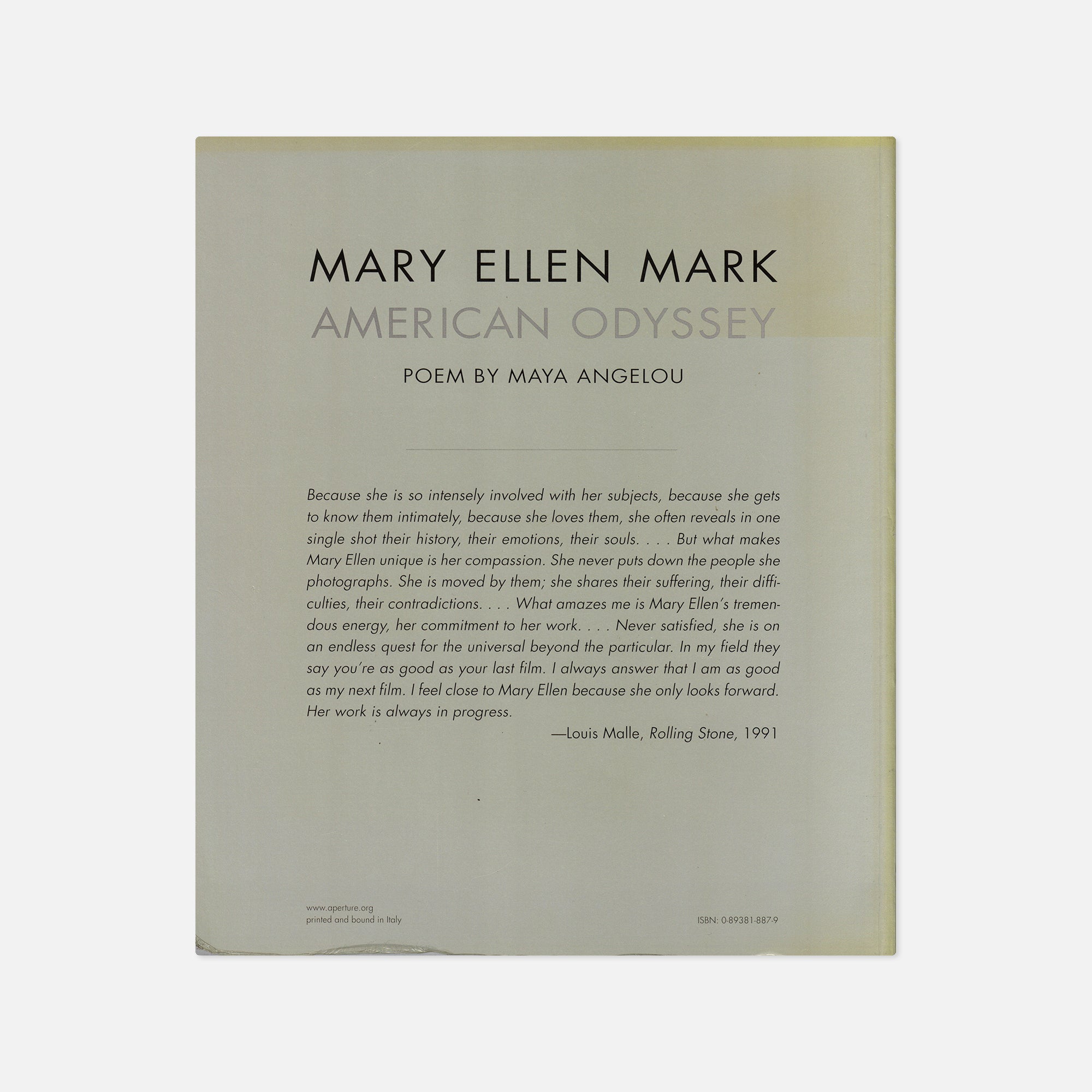 Mary Ellen Mark — American Odyssey