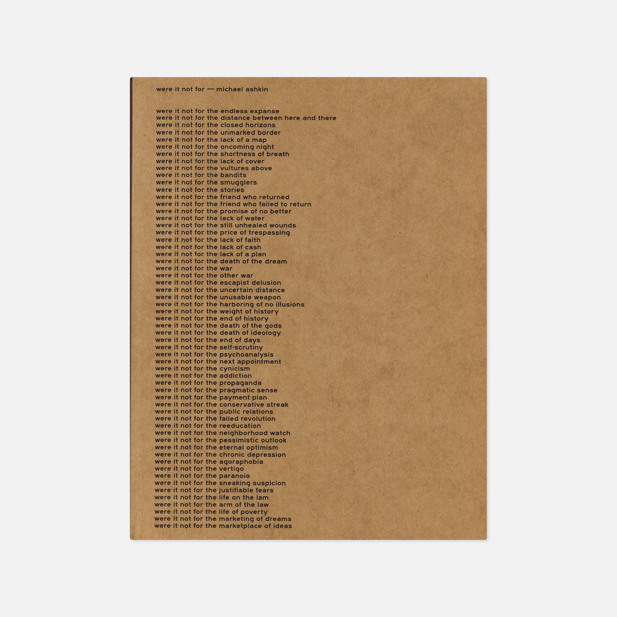 Michael Ashkin — were it not for