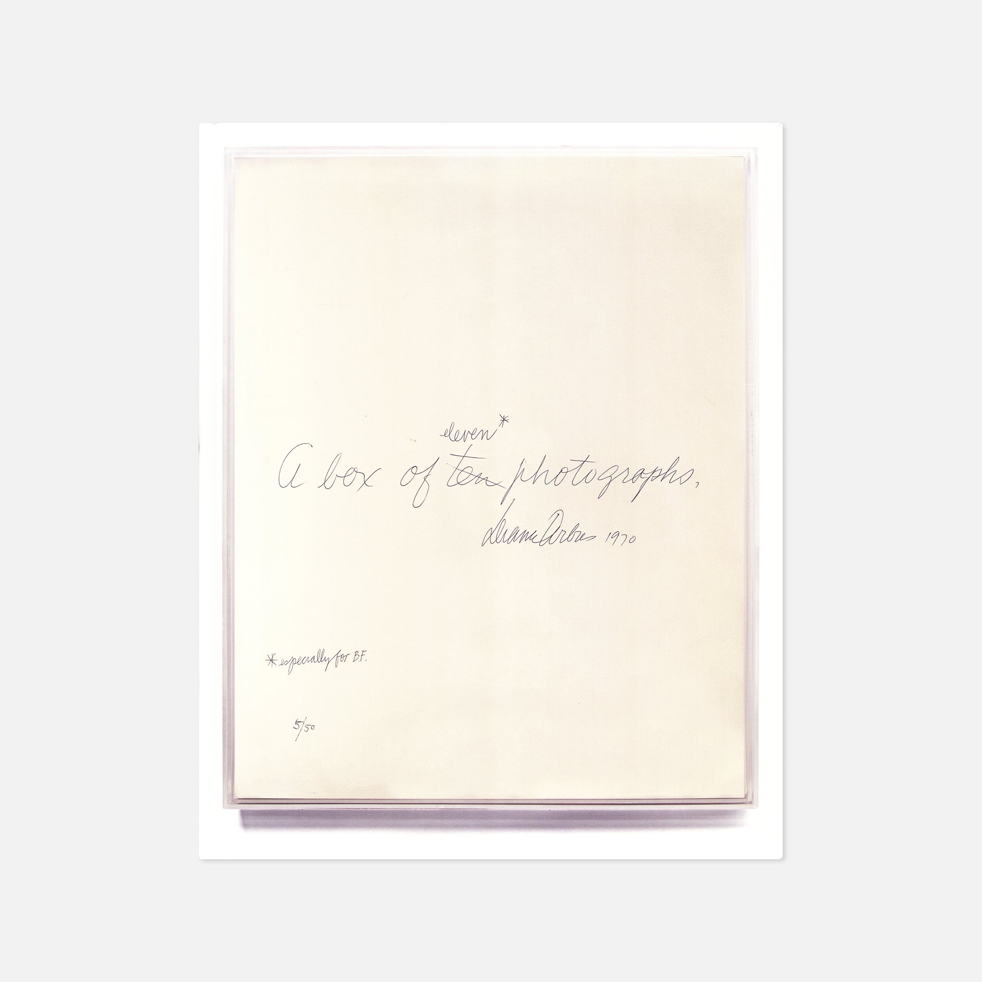 Diane Arbus — A Box of Ten Photographs