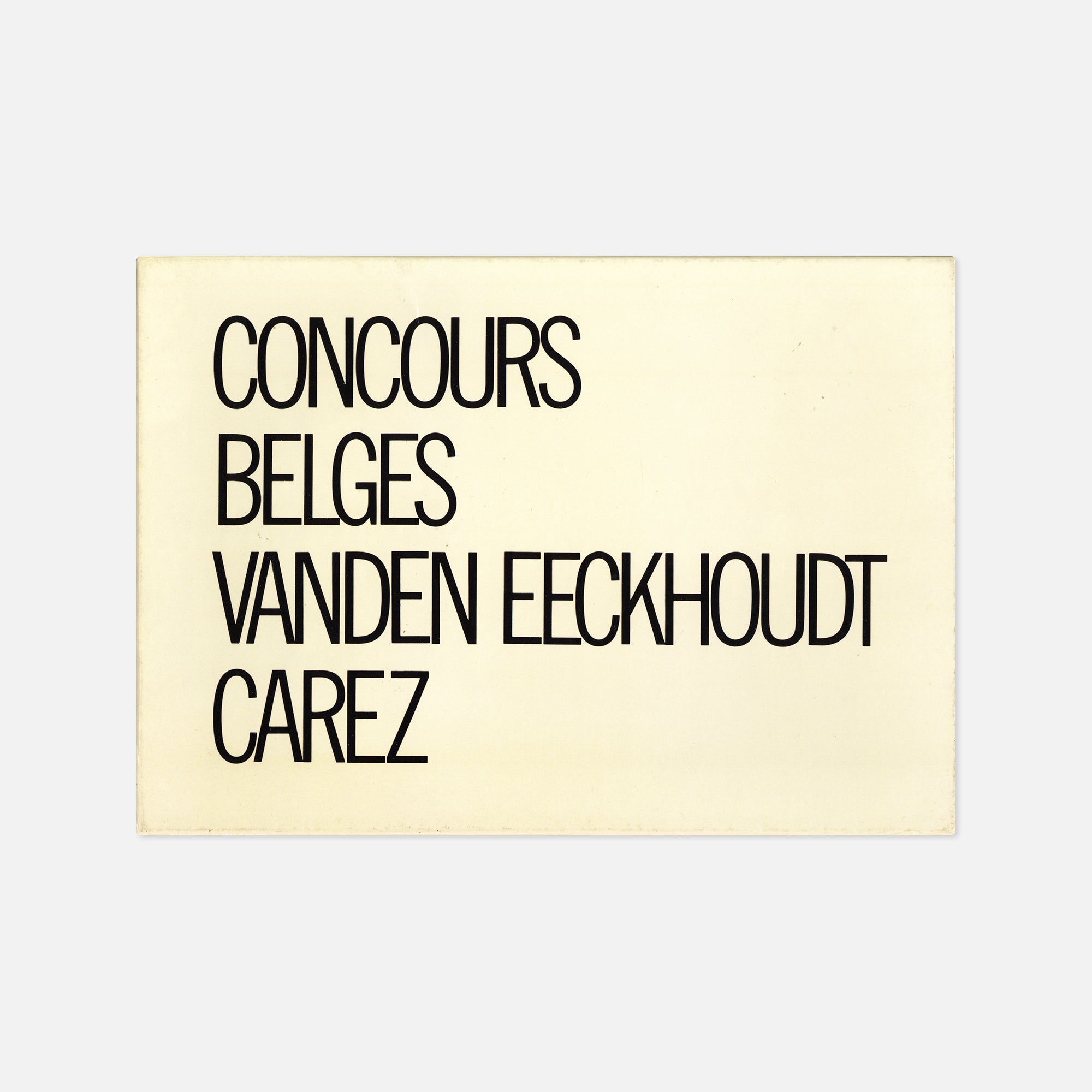 Michael Vanden Eeckhoudt — Concours Belges