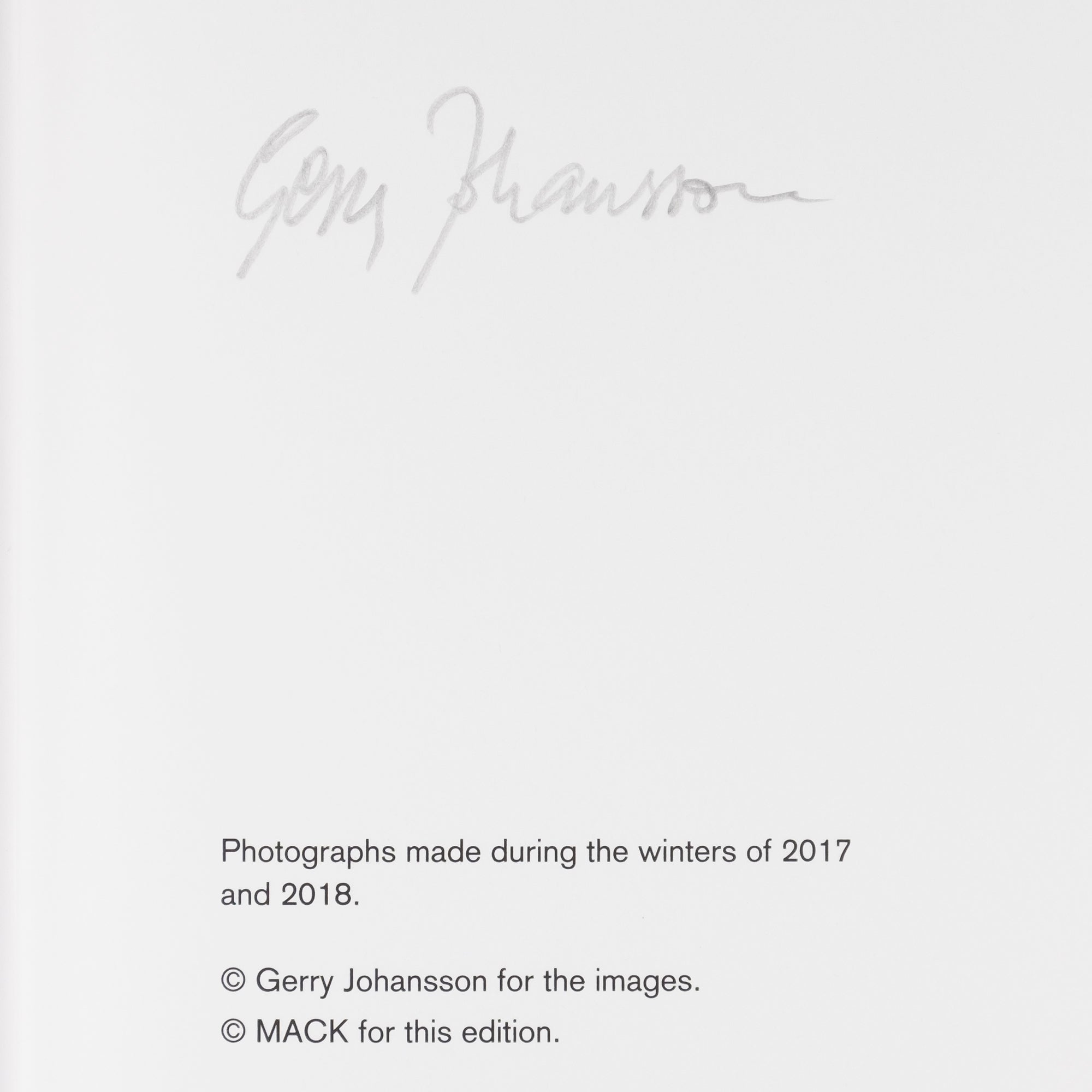 Gerry Johansson — American Winter