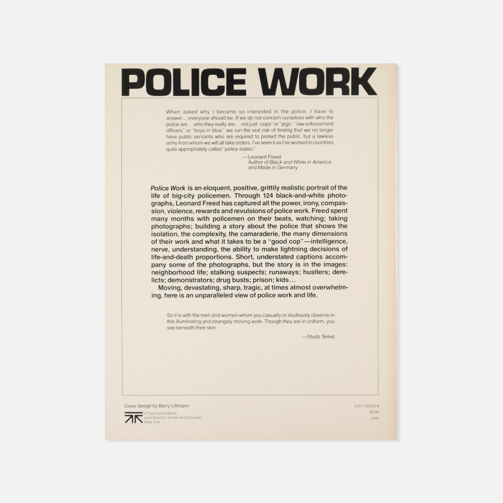 Leonard Freed — Police Work